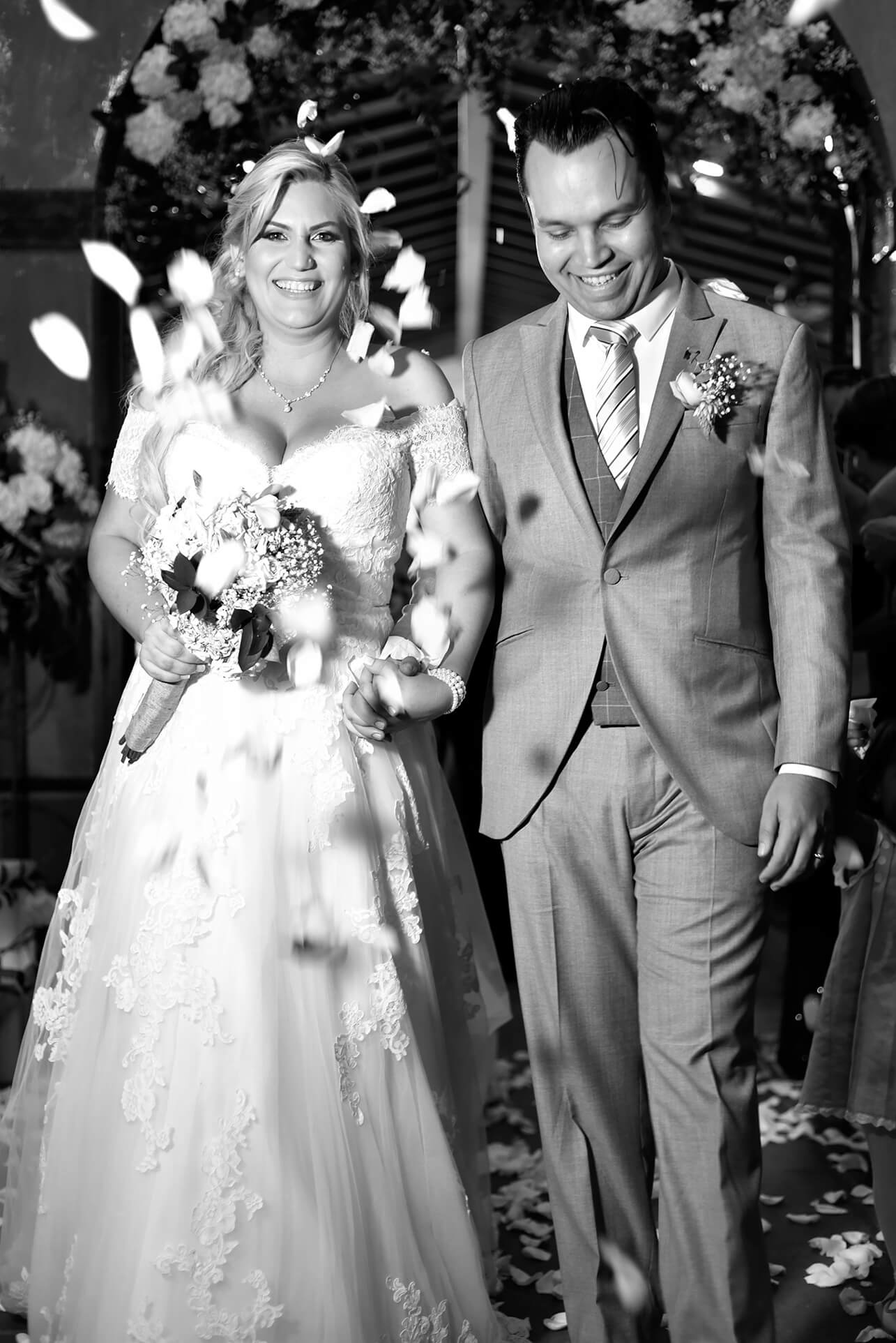 Novios recién casados